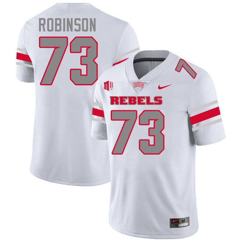 #73 Ace Robinson UNLV Rebels College Football Jersey Stitched-White